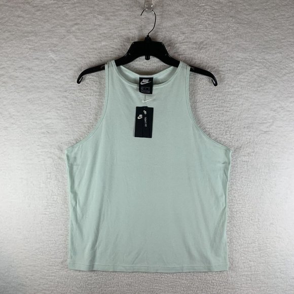 Nike Tank Top Women's 2XL Green Cotton‎ Round Neck Tight Fit Pullover 6889 - Picture 1 of 8